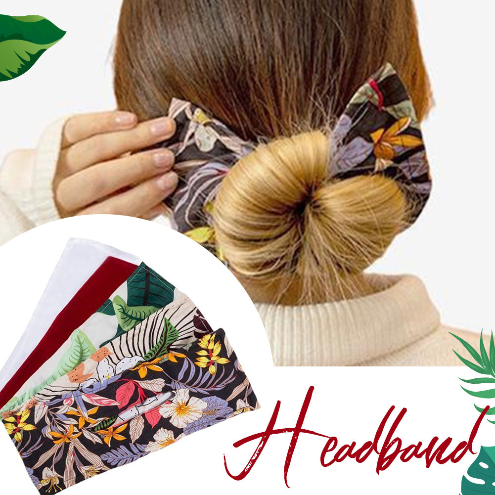 Fashion Hair Bands Women Summer Knotted Wire Headband Print Hairpin Braider Maker Easy To Use DIY Accessories Deft A Bun