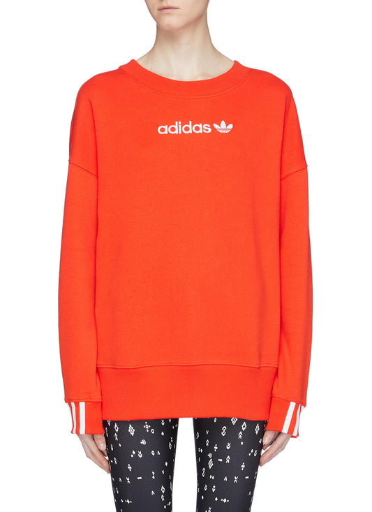 3-Stripes cuff logo embroidered sweatshirt - adidas - Red